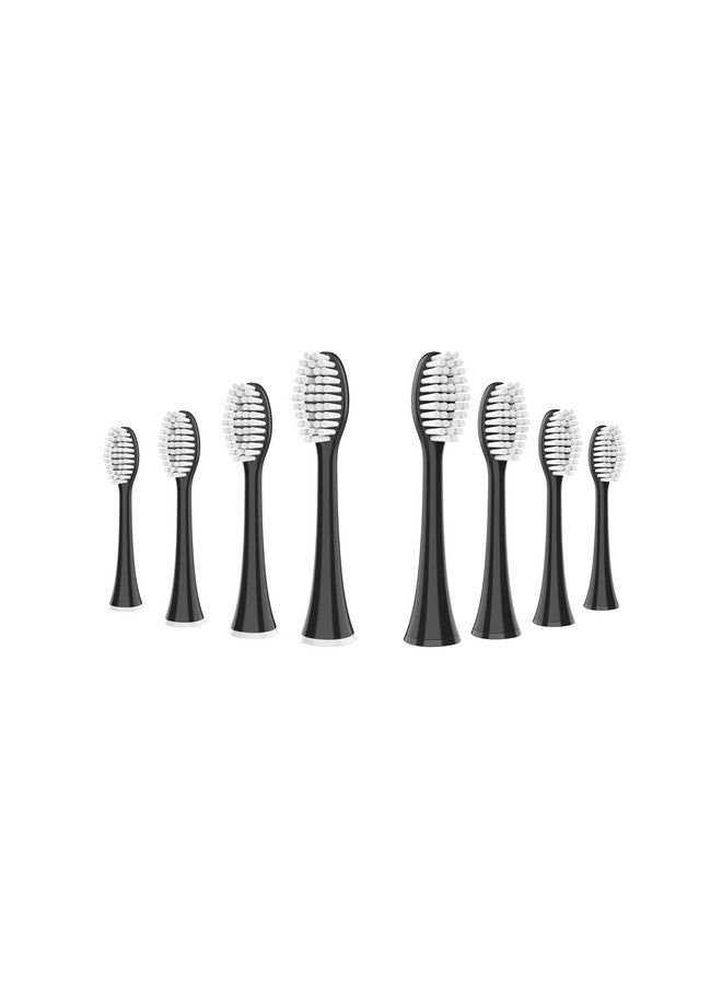 Pursonic Standard Replacement Brush Heads For Dazzlepro Elements Toothbrush & Aquasonic Black, Aquasonic Vibe, Aquasonic Duo Pro, Aquasonic Black Series Pro (8 Pack) Black - Image 1