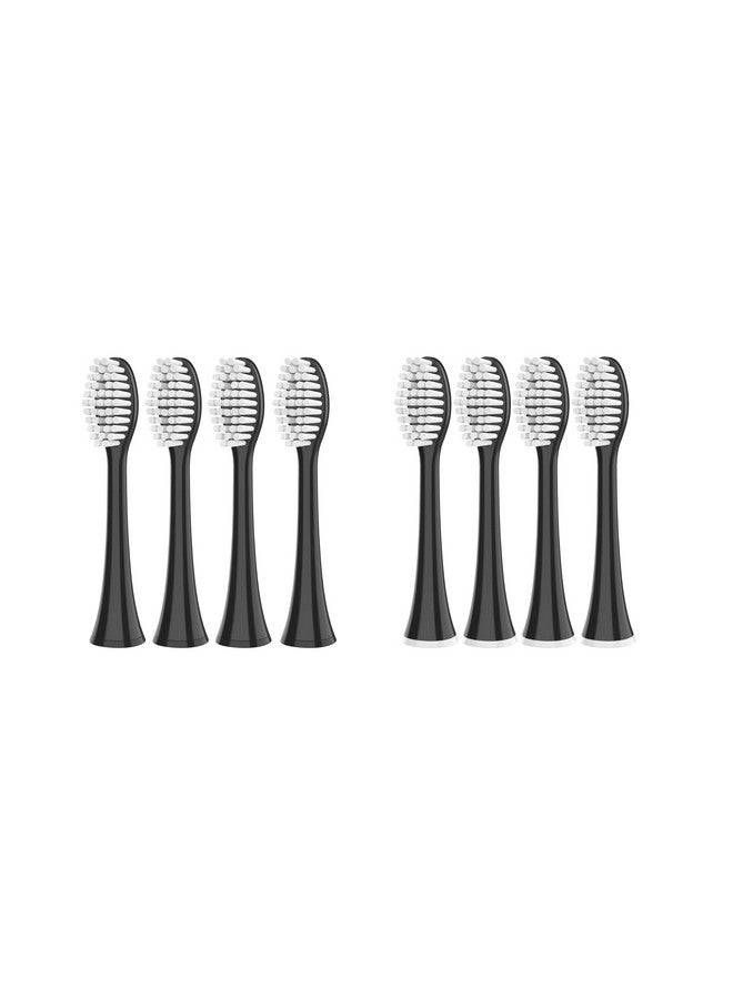 Pursonic Standard Replacement Brush Heads For Dazzlepro Elements Toothbrush & Aquasonic Black, Aquasonic Vibe, Aquasonic Duo Pro, Aquasonic Black Series Pro (8 Pack) Black - Image 2