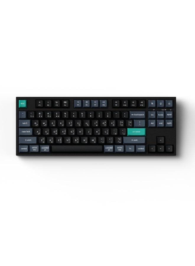 كيشرون كومبو Keychron B33 لوحة مفاتيح لاسلكية وماوس BM25، تخطيط 80% TKL، مفاتيح Scissor صامتة، اتصال ثلاثي الأوضاع، معدل استقصاء 1000 هرتز، تخطيط إنجليزي-عربي، أسود - Image 3