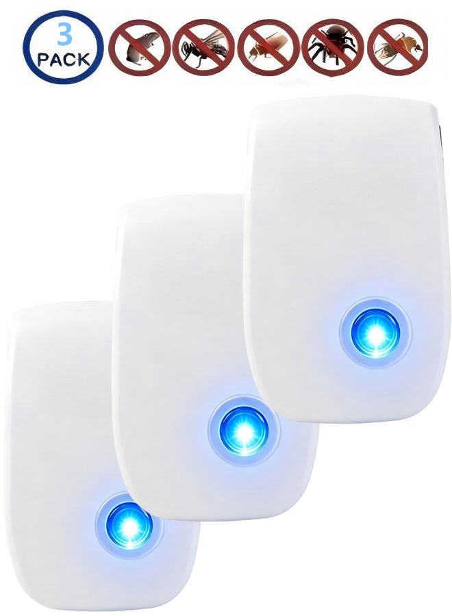 LuckyNov Ultrasonic Pest Repeller Plug-in 3 Pack Indoor Electronic Insect Repellent for Mosquitoes Cockroaches Mice Rats Spiders Ants Safe Silent Pest Control for Home 2026 Upgraded - Image 1