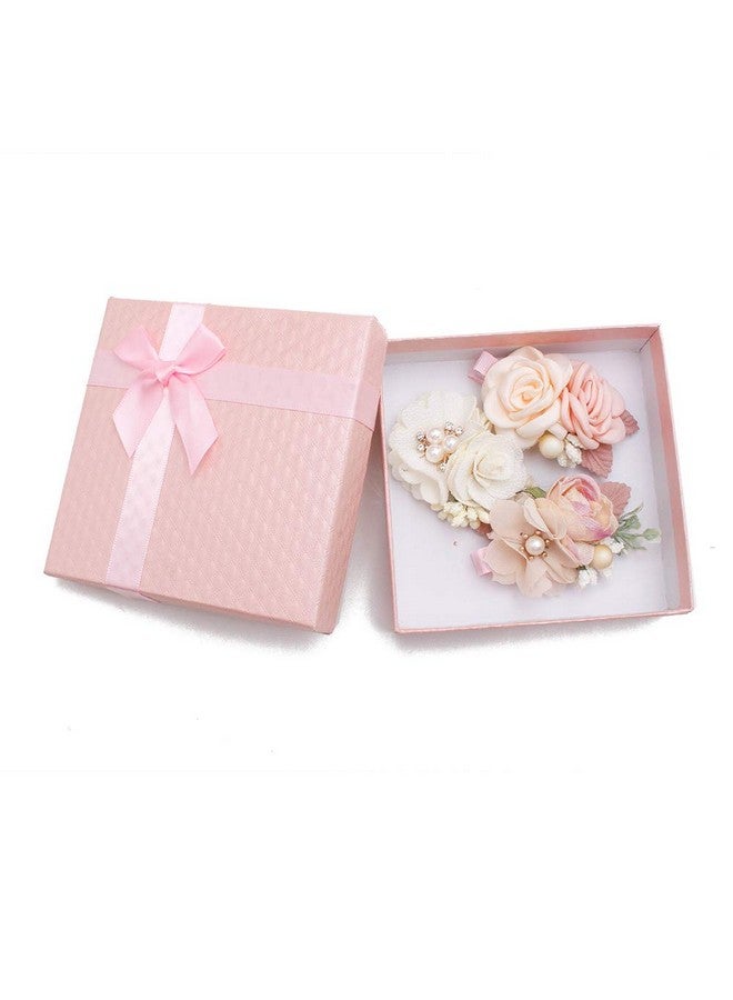 BFNAAgirl Flower Hair Clip BFNAAgirl Baby Girl Hair Bows Exquisite Hair Accessories Alligator Clips for Infants Toddlers Teen Kids Gift 3pcs/set - Image 2