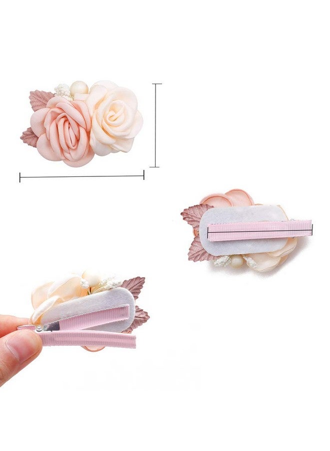 BFNAAgirl Flower Hair Clip BFNAAgirl Baby Girl Hair Bows Exquisite Hair Accessories Alligator Clips for Infants Toddlers Teen Kids Gift 3pcs/set - Image 3