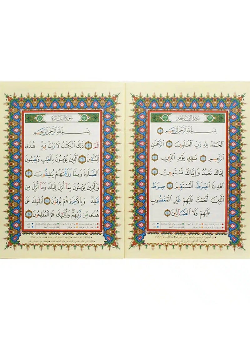 سورة البقرة من مصحف التجويد (مع معاني الكلمات) الحجم المتوسط ​​: 17×24 سم - أحمر(علبة تحتوي على 15 قطع) - Image 2