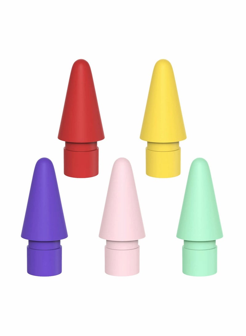 SOLARAE Replacement Tips for Apple Pencil, 5 Pcs Color Pen Tip Compatible with Apple Pencil Tips 1st & 2nd Generation Nib - Image 1