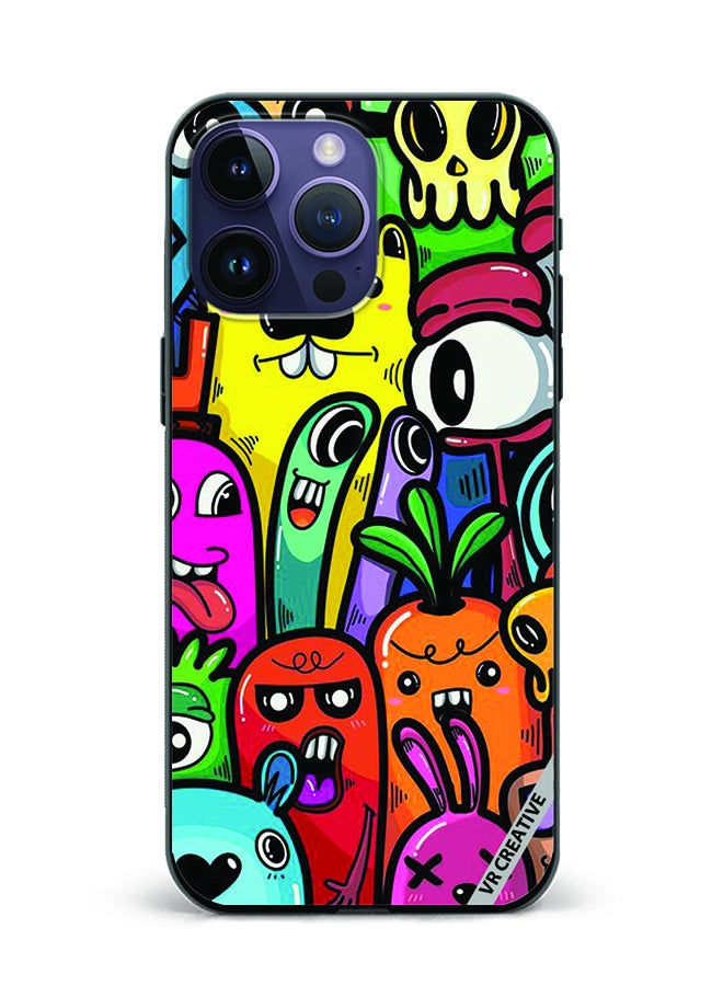 Protective Case Cover For Apple iPhone 16 Pro Max Cartoon3 Design Multicolour