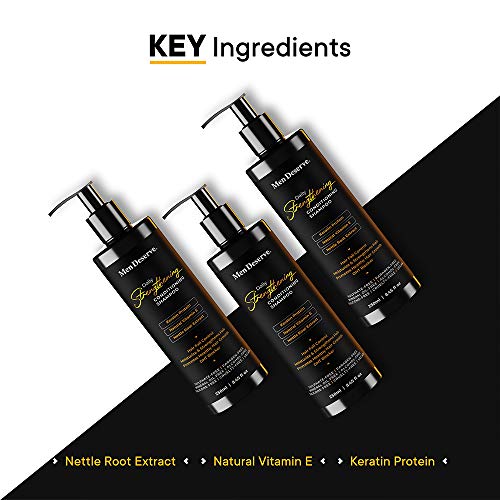 Men Deserve Daily Strengthening Conditioning Shampoo for Hair fall control and Keratin Restore. 250ml (Sulphate free and Paraben free) - Image 2