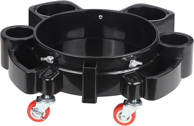 MLHpeak Bucket Dolly 5 Gallon Car Wash Professional Detailing Bucket Dolly with Heavy Duty Wheel Casters, Black - Image 5