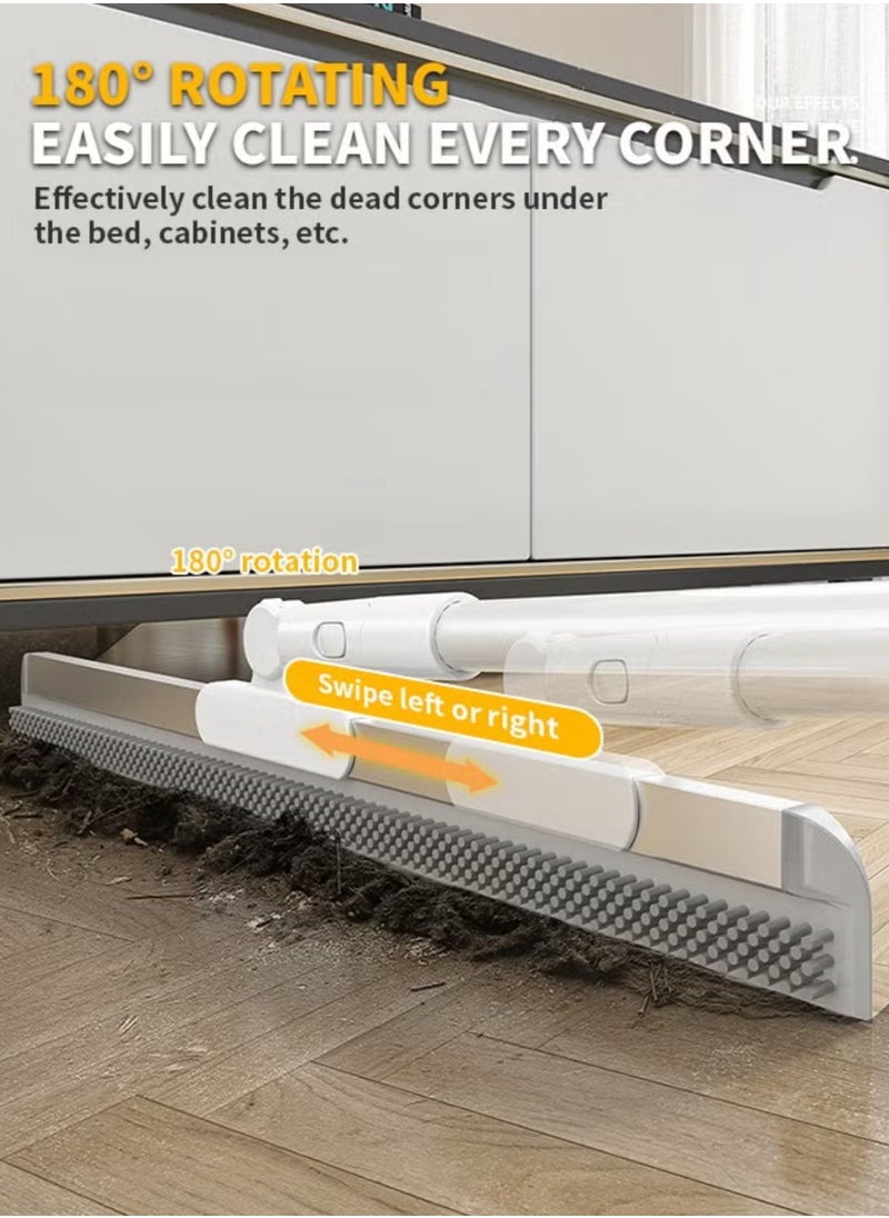 عربست منظف أرضيات متعدد الأغراض Magic Broom 2 في 1 بتصميم دوار 180 درجة لسجاد تنظيف المطبخ والحمام والمنزل - بدون شفرات 2  - Image 5