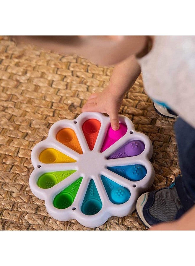 SHILONG Upgraded Simple Dimple Fidget Toy, Flower Shape Stress Relief Hand Toys for Kids Adults 4" L x 4" W Silicone Ergonomic Fidget Toy Cheap Anxiety Relief Autism (2)