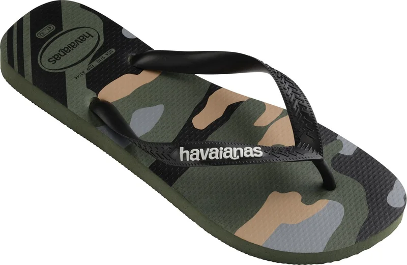 havaianas Men's Multicolored Beach Slippers Poolside Camu Black/pantanal Green
