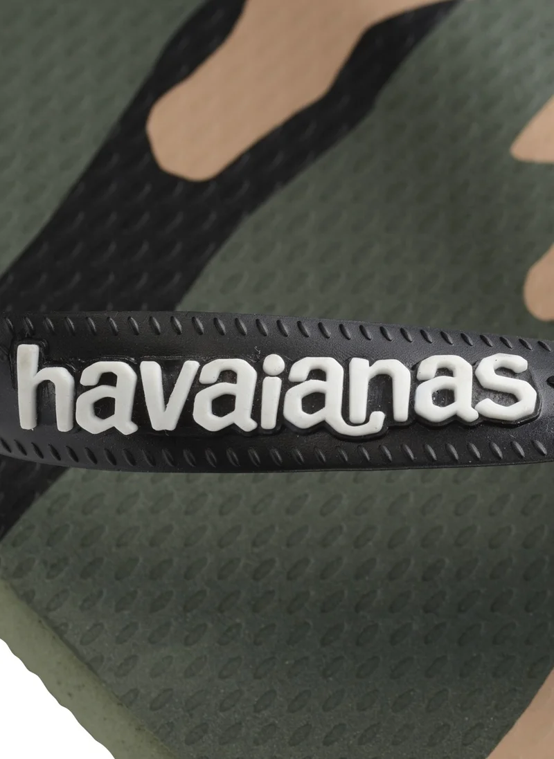 havaianas Men's Multicolored Beach Slippers Poolside Camu Black/pantanal Green