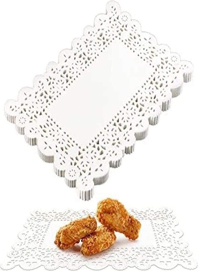 M JET TONER 12 inch x 16 inch Rectangle Paper Doilies/Lace Paper Placemats/Disposable Greaseproof Doilies,White,Pack of 100 - Image 3