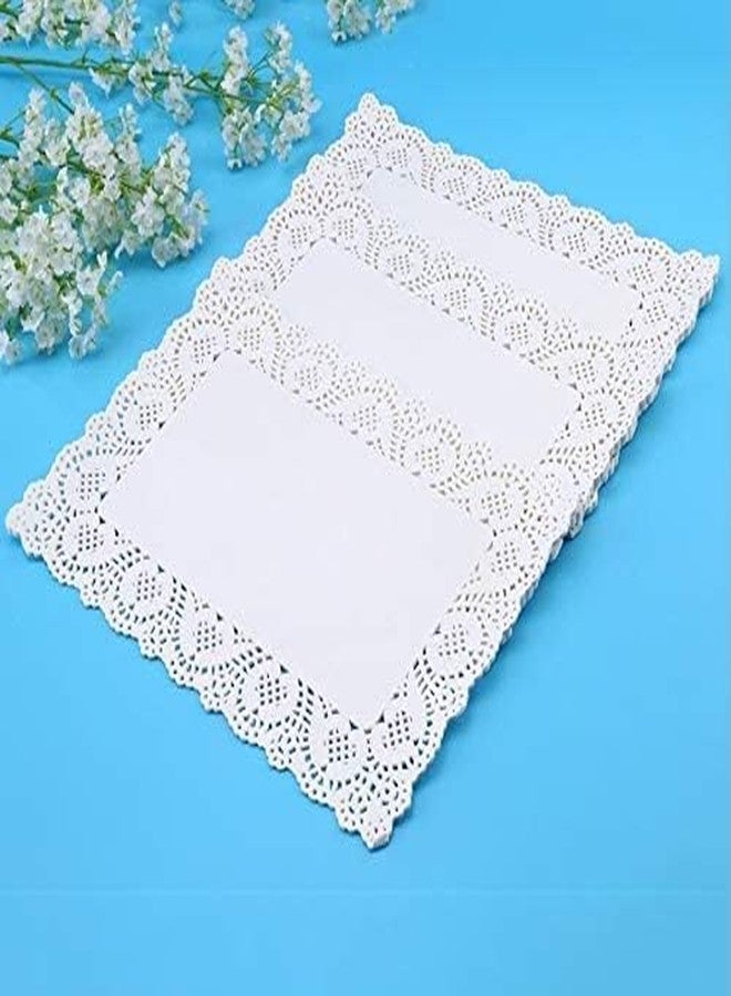 M JET TONER 12 inch x 16 inch Rectangle Paper Doilies/Lace Paper Placemats/Disposable Greaseproof Doilies,White,Pack of 100 - Image 4