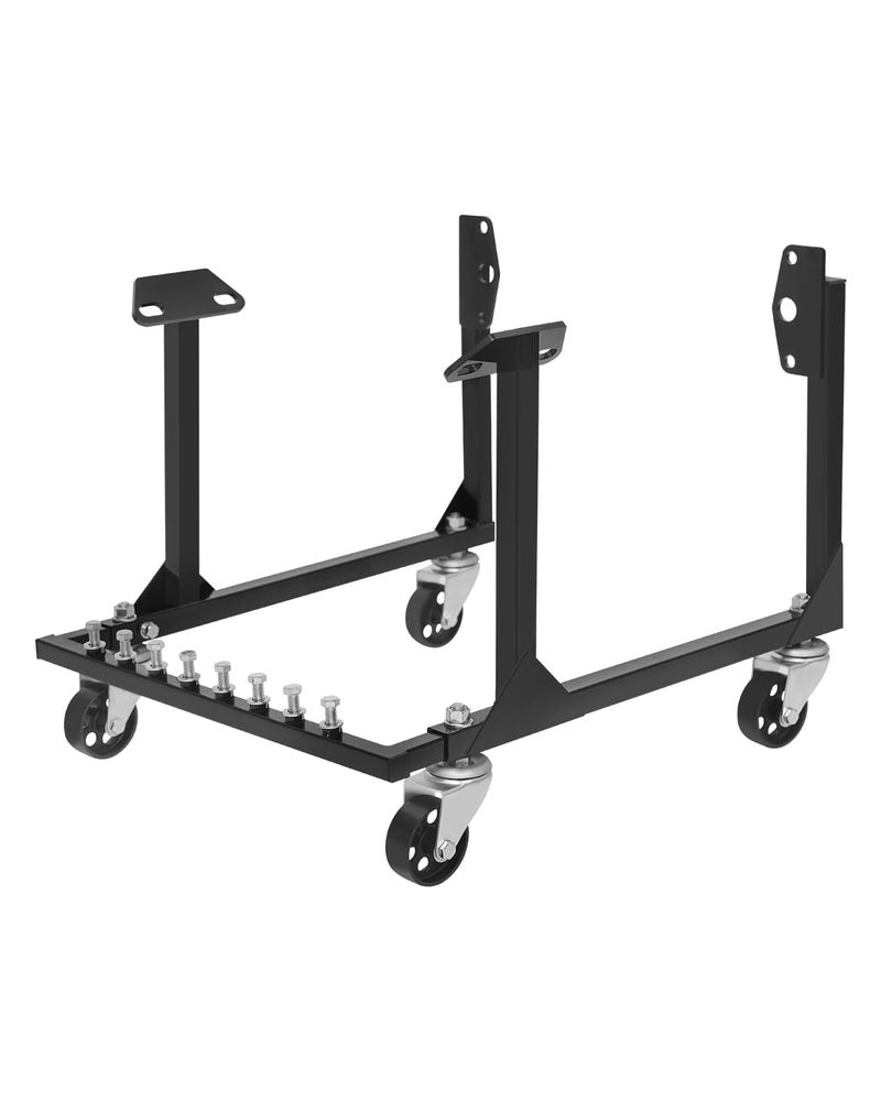JY PERFORMANCE Rolling Engine Cradle Stand with Wheels Compatible with Chevy Small Block and Big Block, Heavy Duty Steel Engine Cradle, 750 LBS Capacity - Image 1