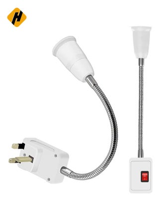 Lamp Bulbs Holder Converter Adapter UK Plug AC Power to E27 LED Bulbs Socket Adapter with On/Off Switch Universal Metal Extension Wall Lights Base - pzsku/ZF70CC6DA9B2B39B55F39Z/45/_/1735134931/dd1fe8db-08ba-4e8d-b290-fa31c90251e2