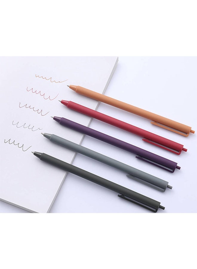 واي جيه أقلام هلام ملونة قابلة للسحب أقلام حبر جافة سريعة، فاين Point 0.5mm، 5 ألوان متنوعة أقلام خمر ممتازة لتسجيل اليوميات الرسم التلوين تدوين الملاحظات، مكتب المدرسة المنزل - Image 2