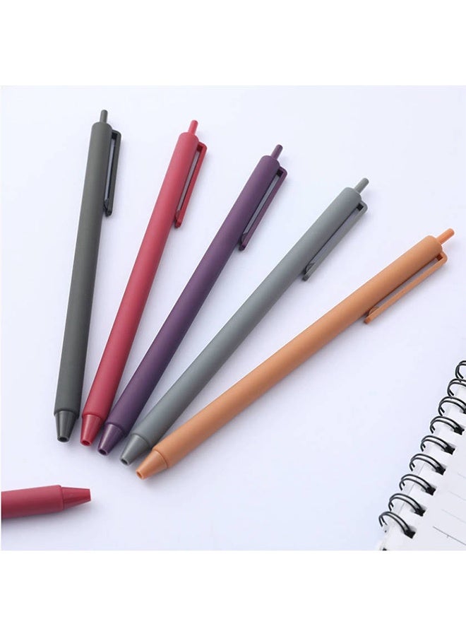 واي جيه أقلام هلام ملونة قابلة للسحب أقلام حبر جافة سريعة، فاين Point 0.5mm، 5 ألوان متنوعة أقلام خمر ممتازة لتسجيل اليوميات الرسم التلوين تدوين الملاحظات، مكتب المدرسة المنزل - Image 4