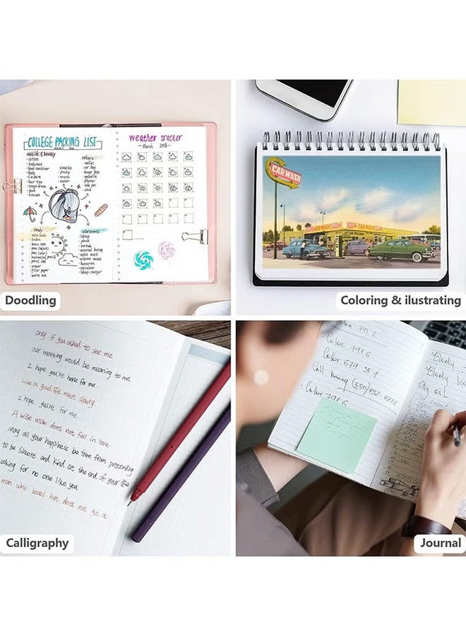 واي جيه أقلام هلام ملونة قابلة للسحب أقلام حبر جافة سريعة، فاين Point 0.5mm، 5 ألوان متنوعة أقلام خمر ممتازة لتسجيل اليوميات الرسم التلوين تدوين الملاحظات، مكتب المدرسة المنزل - Image 5