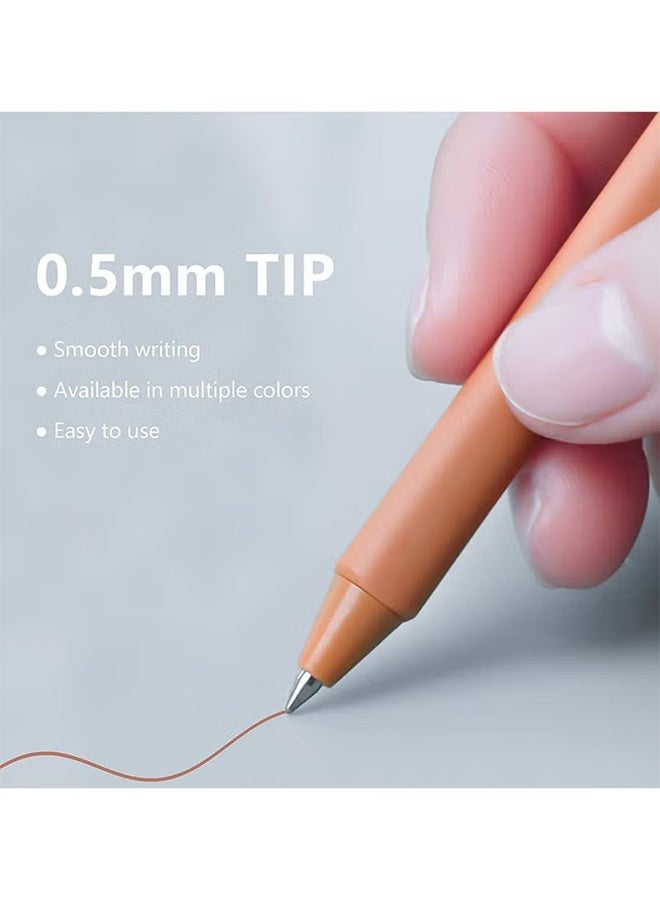 واي جيه أقلام هلام ملونة قابلة للسحب أقلام حبر جافة سريعة، فاين Point 0.5mm، 5 ألوان متنوعة أقلام خمر ممتازة لتسجيل اليوميات الرسم التلوين تدوين الملاحظات، مكتب المدرسة المنزل - Image 3