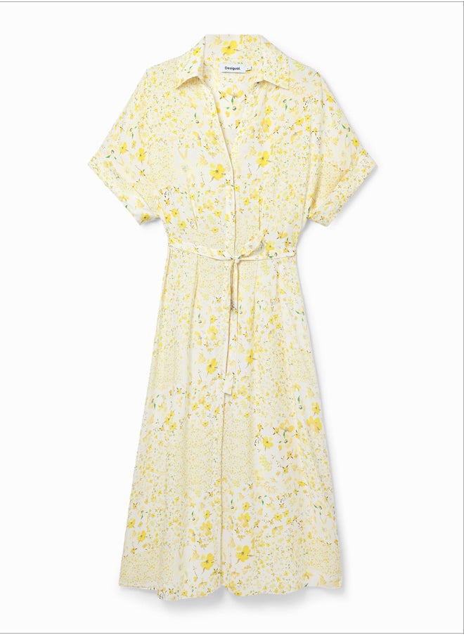 DESIGUAL Floral midi shirt dress  - Image 1