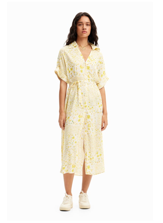 DESIGUAL Floral midi shirt dress  - Image 5