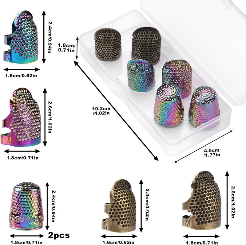 ZMAAGG Thimbles for Hand Sewing, Sewing Thimble, Metal Thimbles for Hand Embroidery, Needlework, Hand Sewing Craft - Image 2