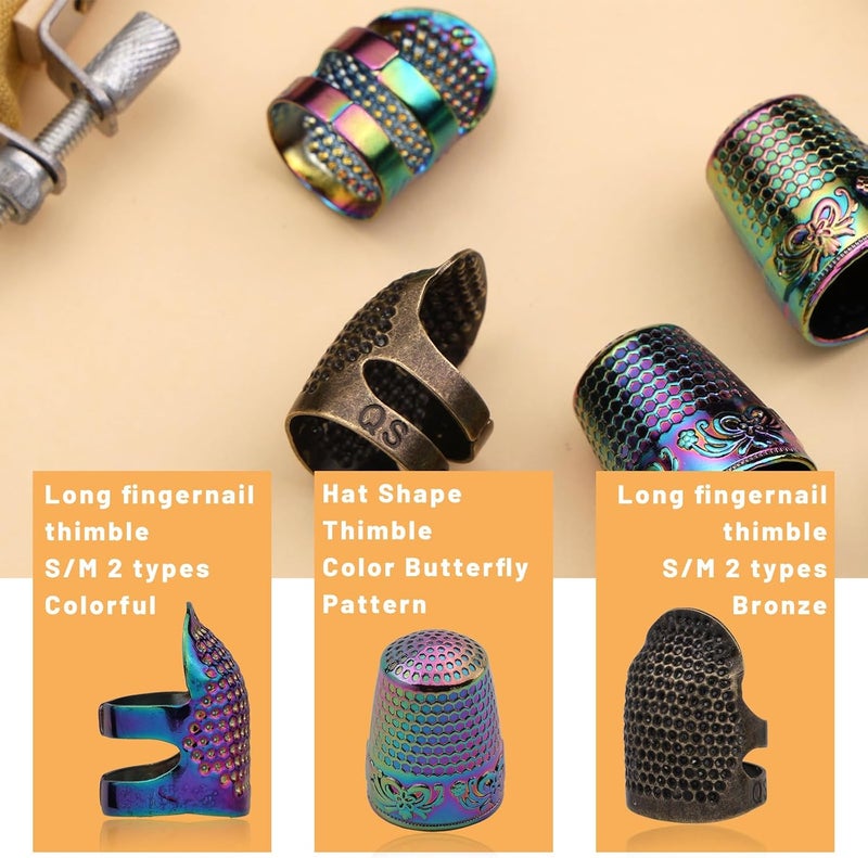ZMAAGG Thimbles for Hand Sewing, Sewing Thimble, Metal Thimbles for Hand Embroidery, Needlework, Hand Sewing Craft - Image 3