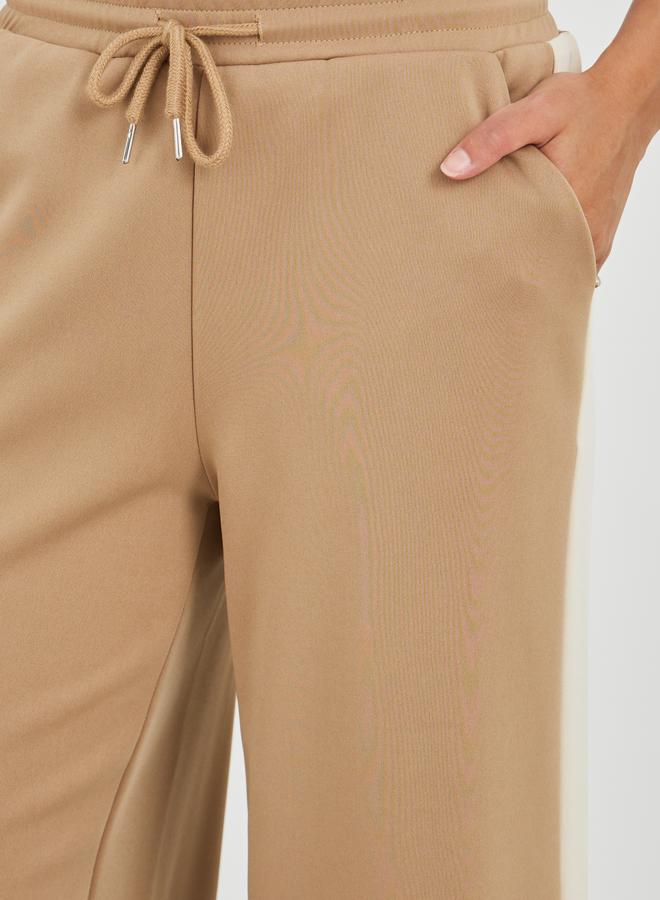 Styli Scuba Wide Leg Joggers with Side Seam Panel - Image 3