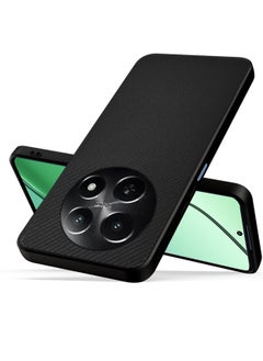 Wtech Silicone Hard Back Fabric Texture Side TPU Case Cover For Realme 12x 5G 2024 Black  - Image 2