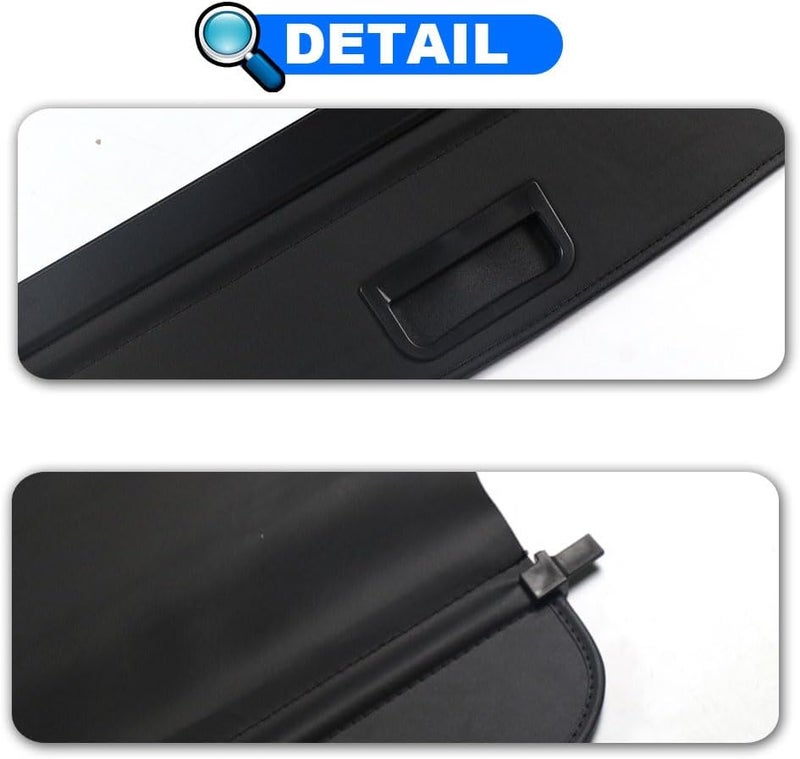 BOPARAUTO Cargo Cover for Jeep Grand Cherokee (2 Row; WL) 4XE Accessories 2022 2023 2024 2025 Rear Black Trunk Shade Luggage Security Cover - Image 3