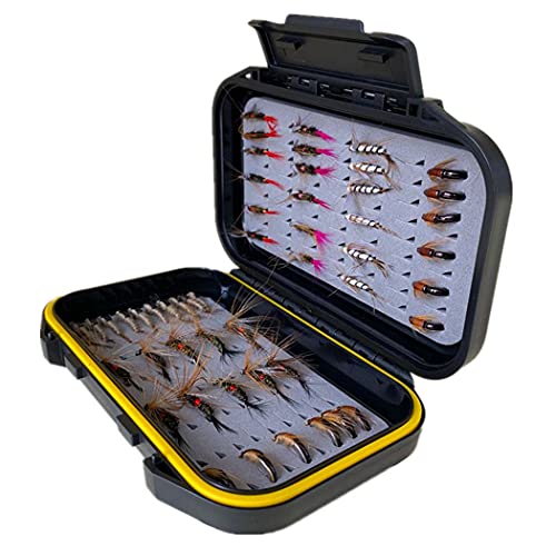 Handwork Handmade Fly Fishing Kit, 50/114 Pcs with Dry/Wet Flies, Streamers, Fly Assortment for Trout & Bass Fishing - 50 Pcs/Set, 6 Mixed Styles - Image 3