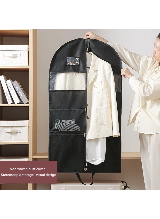 Garment Bags Suit Bag for Travel and Storage 59.8 inches Gusseted Suit Cover Protector for Closet with 2 Large Pockets and 2 Carry Handles for Suit Coat, Dress, Set of 2  - Image 3