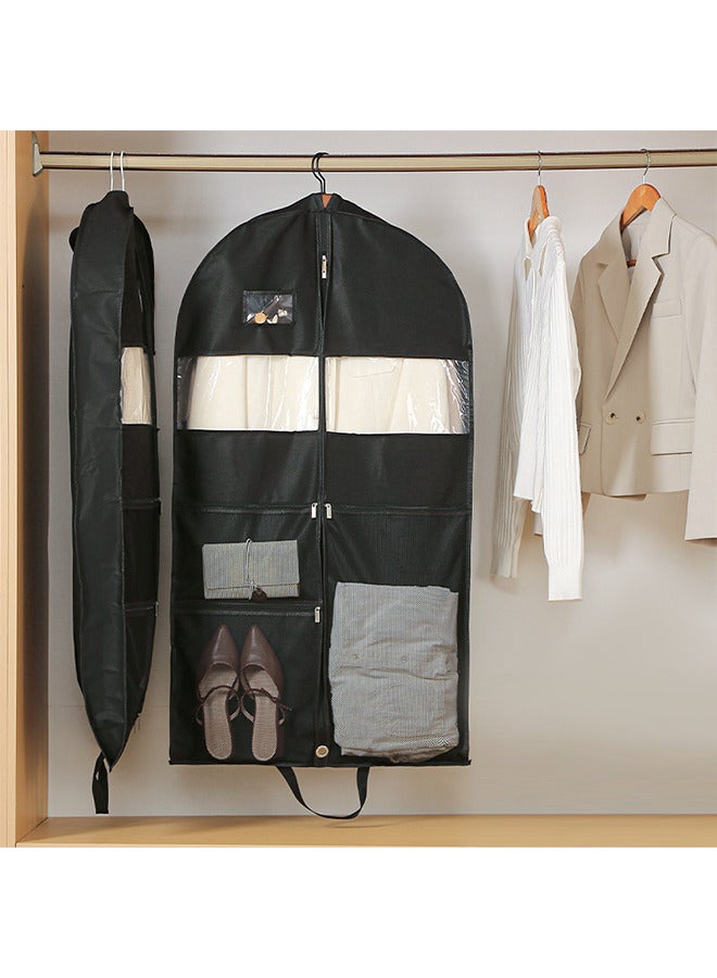 Garment Bags Suit Bag for Travel and Storage 59.8 inches Gusseted Suit Cover Protector for Closet with 2 Large Pockets and 2 Carry Handles for Suit Coat, Dress, Set of 2  - Image 2