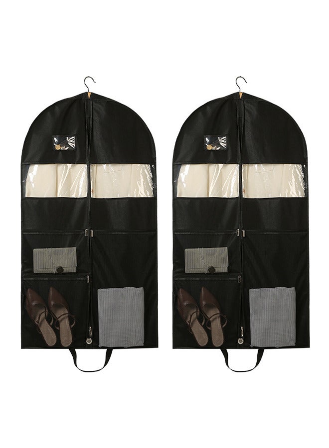 Garment Bags Suit Bag for Travel and Storage 59.8 inches Gusseted Suit Cover Protector for Closet with 2 Large Pockets and 2 Carry Handles for Suit Coat, Dress, Set of 2  - Image 1