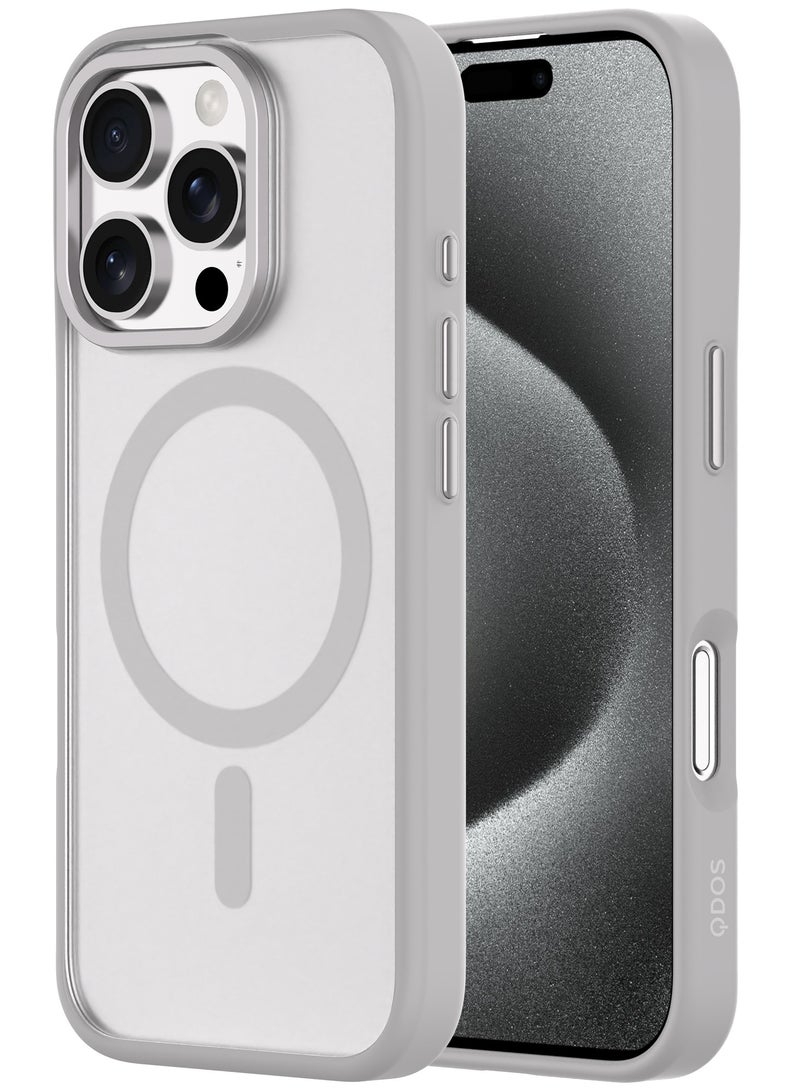 كيودوس غطاء هجين ناعم للهاتف iPhone 16 Pro – تيتانيوم طبيعي، متوافق مع MagSafe، رفيع للغاية ومصنوع من مادتين مع حماية من السقوط حتى 3 أمتار بمعايير عسكرية - Image 2
