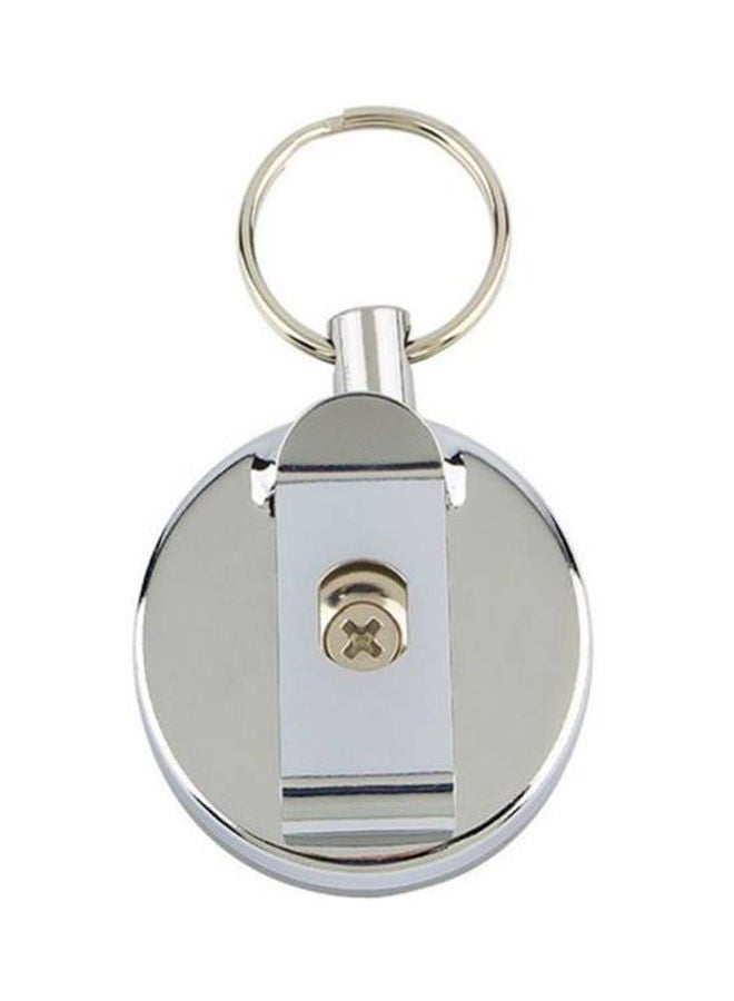 NIBEMINENT Retractable Metal Card Badge Holder Steel Ring Belt Clip Pull Key Chain 