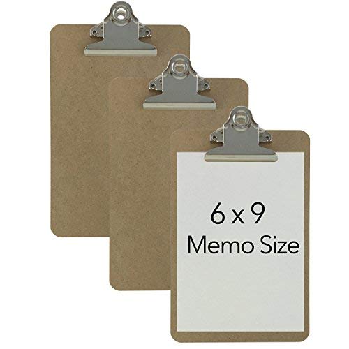 Trade Quest Memo Size 6'' x 9'' Clipboards Standard Clip Hardboard (Pack of 3) (Pen Not Included - for Scale Only) - Image 4