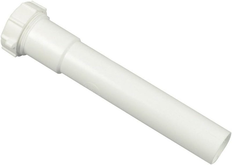 51668 Slip-Joint Extension Tube, White, 1-1/4" x 8"