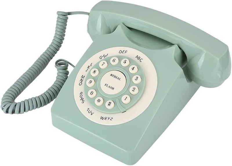Vintage Green Landline Phone Large Clear Buttons High Definition Call Home Office - Image 1