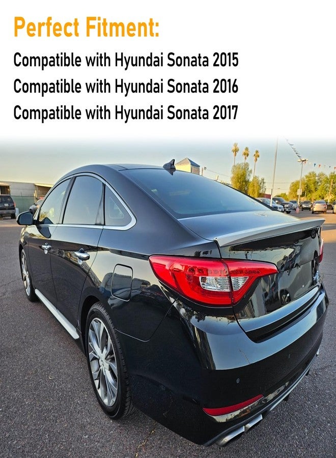 Abodvu Compatible with Hyundai Sonata Rear Bumper Reflector 2015-2017,Left Driver & Right Passenger Side Rear Bumper Red Marker Trim,7th Gen Sonata Back Reflector Light W/O Bulb Replacement(1Pair) - Image 2