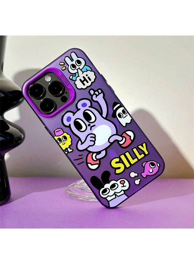 Magnetic Case for iPhone 15 Pro Max, Cartoon Graffiti  Pattern Phone Case,Slim Case Compatible with iPhone 15 Pro Max, TPU Material Anti-Scratch Shockproof Protective Phone Fashion Cover - Image 5