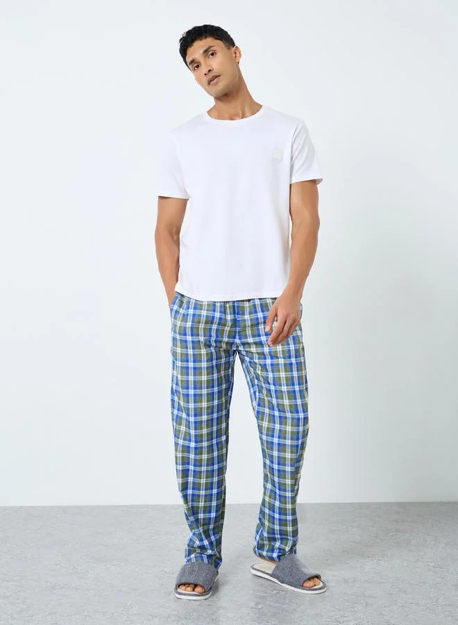 Styli Styli Multi Checkered Cotton Pyjama