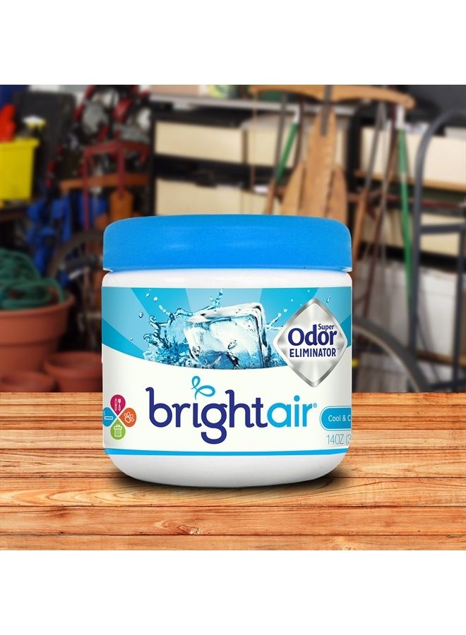 Bright Air 900090 Solid Air Freshener and Odor Eliminator, Cool and Clean Scent, Blue, 14 Ounces - Image 2