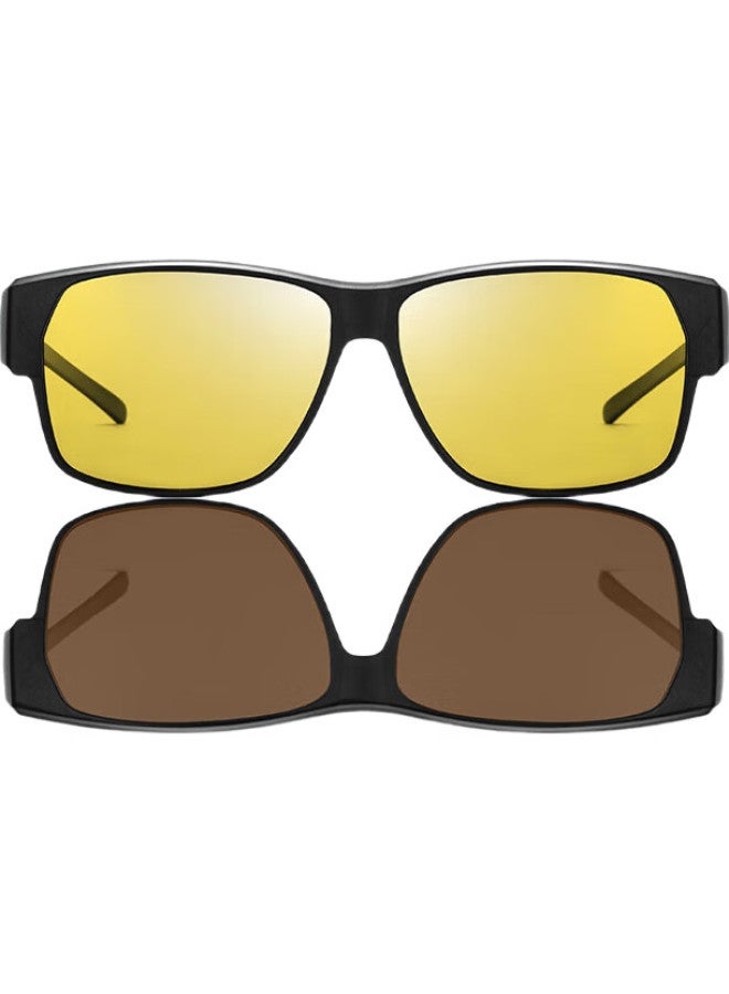 Gabelli Polarized Night Vision Myopia Clip-On Glasses Men And Women Dual-Use Sunglasses For Day And Night Driving Special Anti-Glare - Image 2