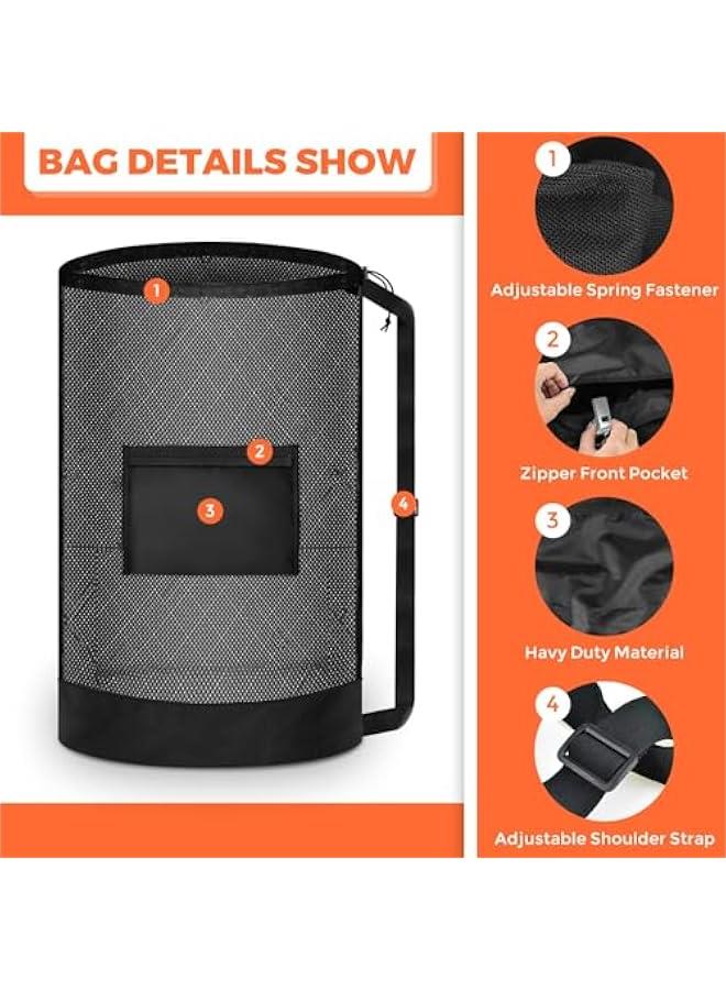 RYNX Extra Large Sports Ball Bag Mesh Soccer Team Balls Bag Drawstring Sport Equipment Storage Bag for Basketball Beach Cloth and Swimming Gears - Image 5
