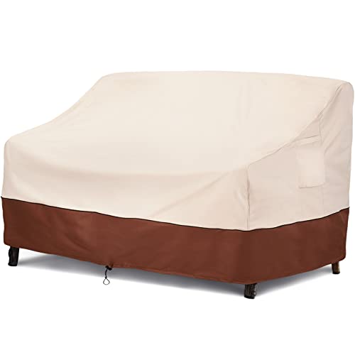 COSFLY COSFLY Patio Furniture Covers Waterproof for Sofa Outdoor Loveseat Covers Heavy Duty Fits up to 58W x 40D x 31H inches Brown 