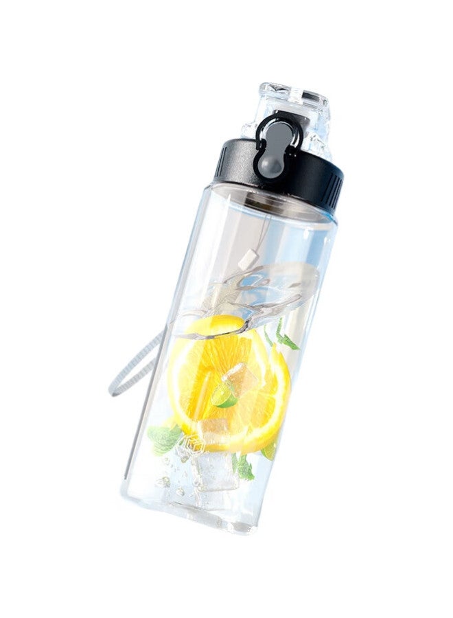 JD.com Jd Jingzao Sports Water Bottle, Tritan Large Capacity Sports Water Bottle, Summer Portable Men'S [Leak-Proof], Black, 600Ml - Image 2