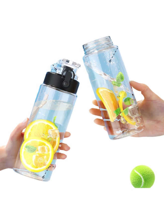 JD.com Jd Jingzao Sports Water Bottle, Tritan Large Capacity Sports Water Bottle, Summer Portable Men'S [Leak-Proof], Black, 600Ml - Image 1