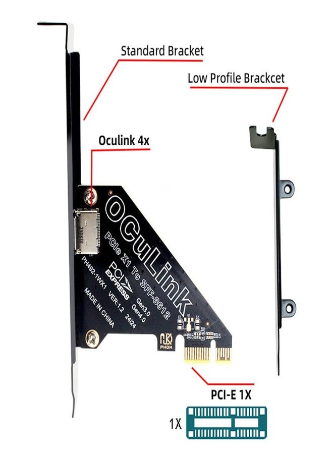 Xiwai PCI-Express 4.0 16x PCIE Detachable to Four Oculink SFF-8612 SFF-8611 VROC Raid0 External Adapter for U.2 SSD eGPU External Graphics Card Dock - Image 4