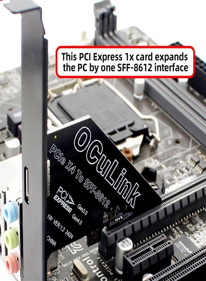 Xiwai PCI-Express 4.0 16x PCIE Detachable to Four Oculink SFF-8612 SFF-8611 VROC Raid0 External Adapter for U.2 SSD eGPU External Graphics Card Dock - Image 2